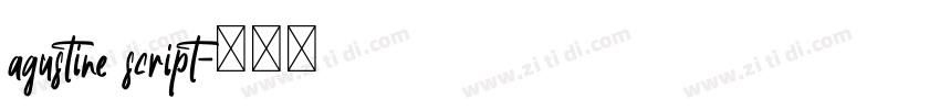 agustine script字体转换
